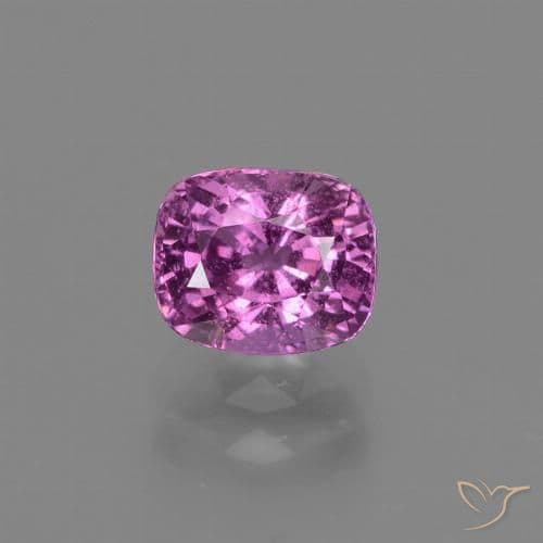 1.22ct Deep Pinkish Purple Sapphire, Cushion Cut, 6.2x5.1 mm