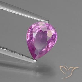 1.32ct Natural Medium Purple Sapphire, Pear Shape, 8x6.3 mm