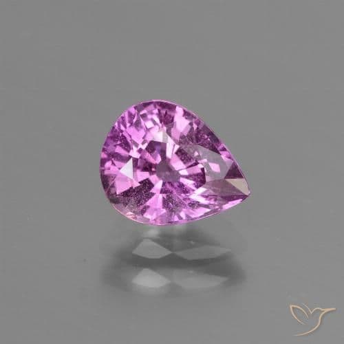 1.42ct Pinkish Purple Sapphire, Pear Shape, 7.6x6.1 mm