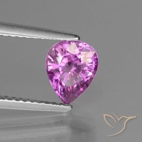 1.42ct Pinkish Purple Sapphire, Pear Shape, 7.6x6.1 mm
