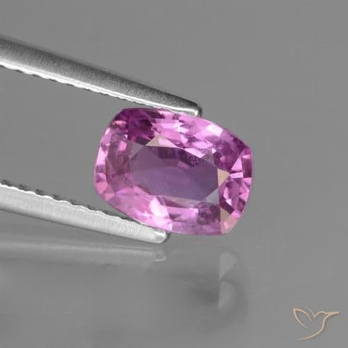 1.35ct Medium Purple Sapphire, Cushion Cut, 7.5x5.6 mm