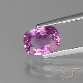1.35ct Medium Purple Sapphire, Cushion Cut, 7.5x5.6 mm