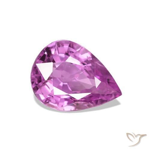 1.19ct Medium Dark-Purple Sapphire, Pear Shape, 7.8x5.8 mm