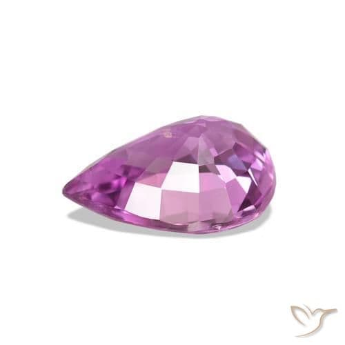 1.19ct Medium Dark-Purple Sapphire, Pear Shape, 7.8x5.8 mm