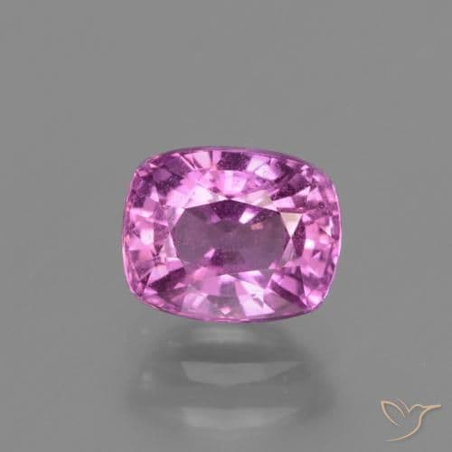 1.54ct Medium Purple Sapphire, Cushion Cut, 6.8x5.4 mm