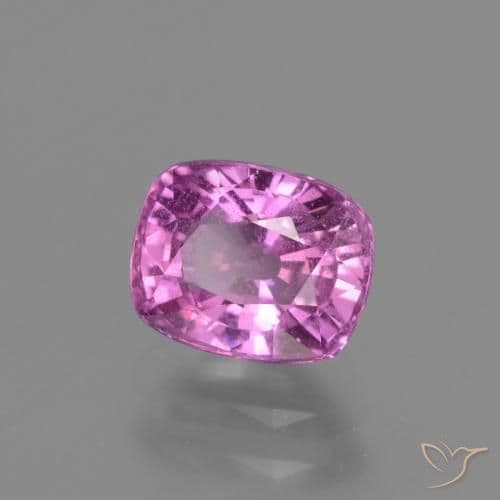 1.54ct Medium Purple Sapphire, Cushion Cut, 6.8x5.4 mm