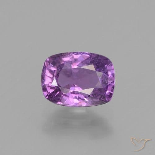 1.46ct Medium Violet Sapphire, Cushion Cut, 7.3x5.4 mm