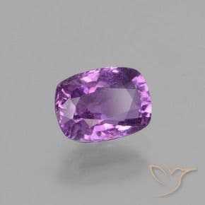 1.46ct Medium Violet Sapphire, Cushion Cut, 7.3x5.4 mm