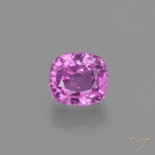 1.08ct Pinkish Purple Sapphire, Cushion Cut, 5.9x5.3 mm
