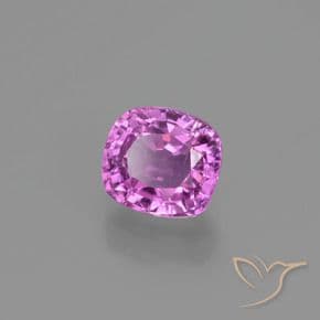 1.08ct Pinkish Purple Sapphire, Cushion Cut, 5.9x5.3 mm
