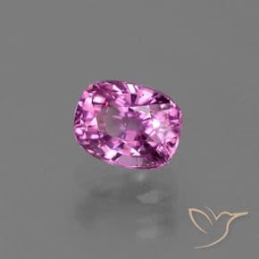 1.40ct Pinkish Purple Sapphire, Cushion Cut, 6.7x5.2 mm