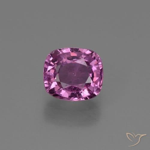1.19ct Intense Pinkish Purple Sapphire, Cushion Cut, 6.4x5.6 mm