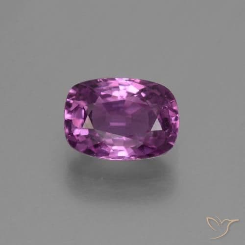 1.38ct Electric Purple Sapphire, Cushion Cut, 7.5x5.4 mm