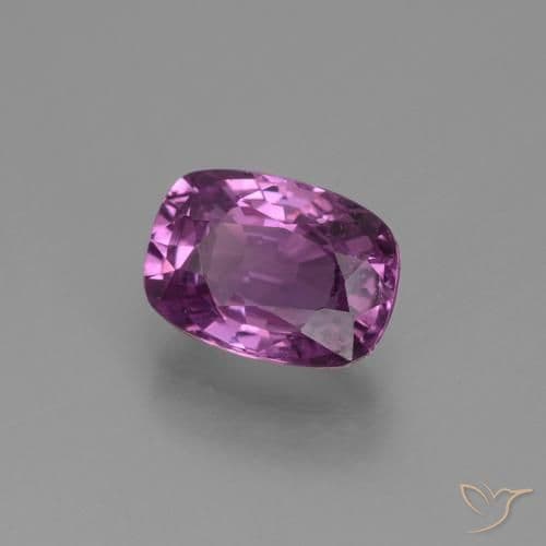1.38ct Electric Purple Sapphire, Cushion Cut, 7.5x5.4 mm