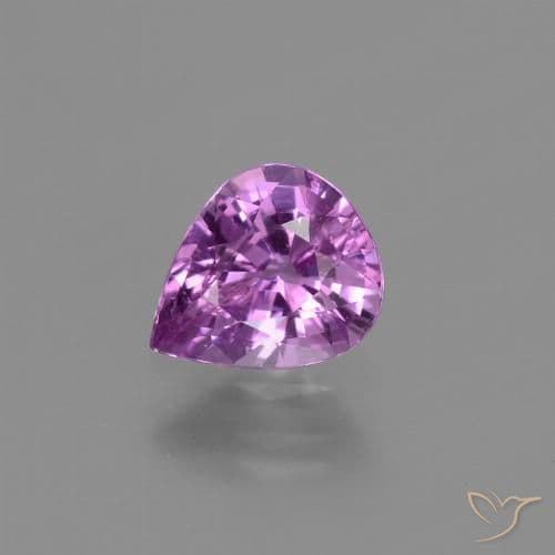 1.26ct Intense Mauve Sapphire, Pear Shape, 7.1x5.7 mm
