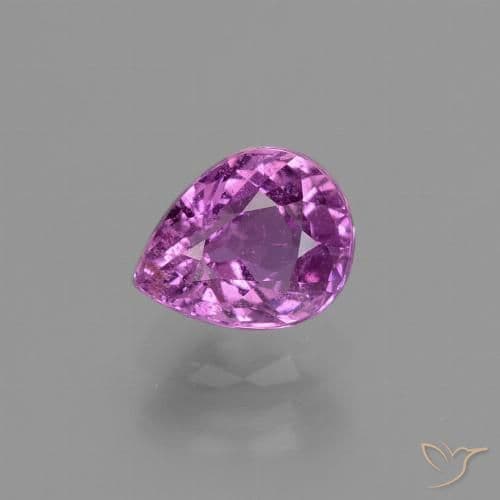 1.33ct Medium Purple Sapphire, Pear Shape, 7.2x5.7 mm