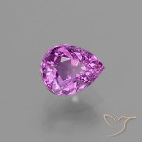 1.33ct Medium Purple Sapphire, Pear Shape, 7.2x5.7 mm