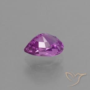 1.33ct Medium Purple Sapphire, Pear Shape, 7.2x5.7 mm