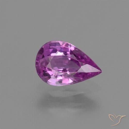 1.23ct Intense Pinkish Purple Sapphire, Pear Shape, 8.4x5.6 mm