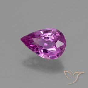 1.23ct Intense Pinkish Purple Sapphire, Pear Shape, 8.4x5.6 mm