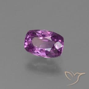 1.14ct Medium-Dark Purple Sapphire, Cushion Cut, 7.1x4.8 mm