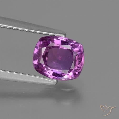 1.31ct Intense Purple Sapphire, Cushion Cut, 6.8x5.7 mm
