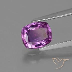 1.31ct Intense Purple Sapphire, Cushion Cut, 6.8x5.7 mm