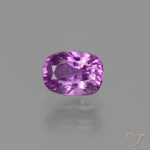 1.10ct Bright Magenta Sapphire, Cushion Cut, 6.7x4.7 mm