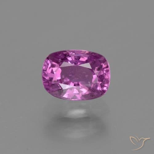 1.38ct Medium-Dark Purple Sapphire, Cushion Cut, 7.1x5.3 mm