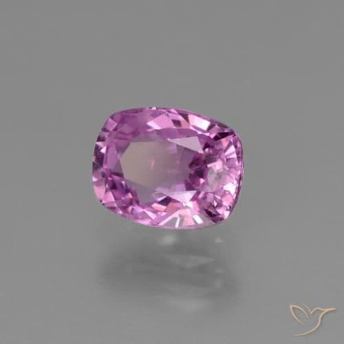1.47ct Medium Purple Sapphire, Cushion Cut, 7.1x5.6 mm