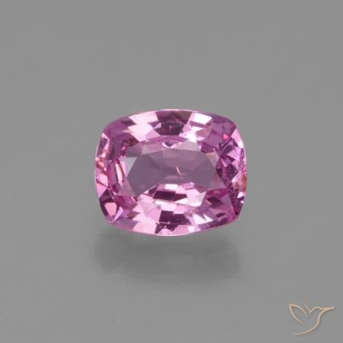 1.28ct Bright Pinkish Purple Sapphire, Cushion Cut, 6.9x5.7 mm