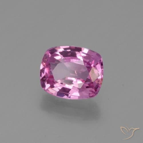 1.28ct Bright Pinkish Purple Sapphire, Cushion Cut, 6.9x5.7 mm