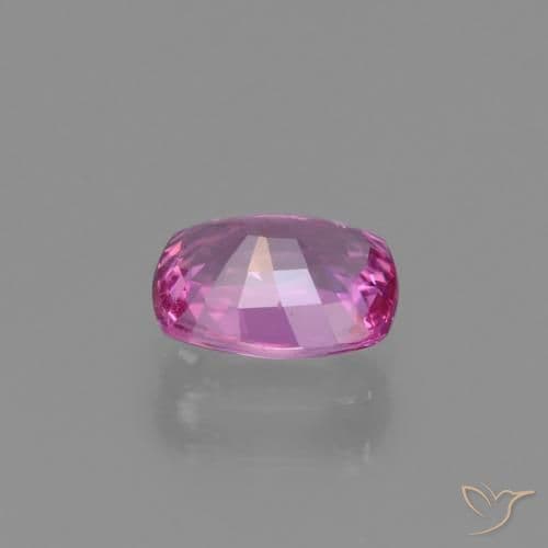 1.28ct Bright Pinkish Purple Sapphire, Cushion Cut, 6.9x5.7 mm