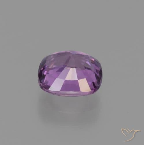 1.33ct Pinkish Grape Sapphire, Cushion Cut, 6.5x5.9 mm