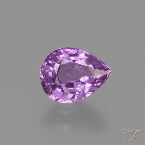 1.34ct Medium Purple Sapphire, Pear Shape, 7.3x5.7 mm