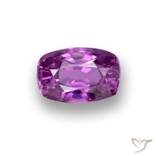 0.91ct Medium-Dark Purple Sapphire, Cushion Cut, 6.3x4.2 mm