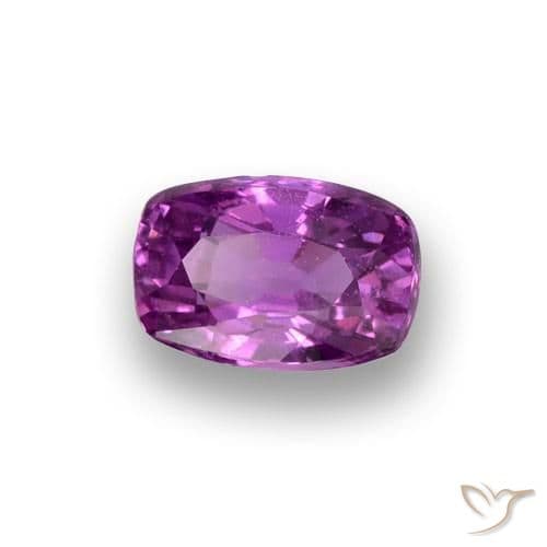 0.91ct Medium-Dark Purple Sapphire, Cushion Cut, 6.3x4.2 mm