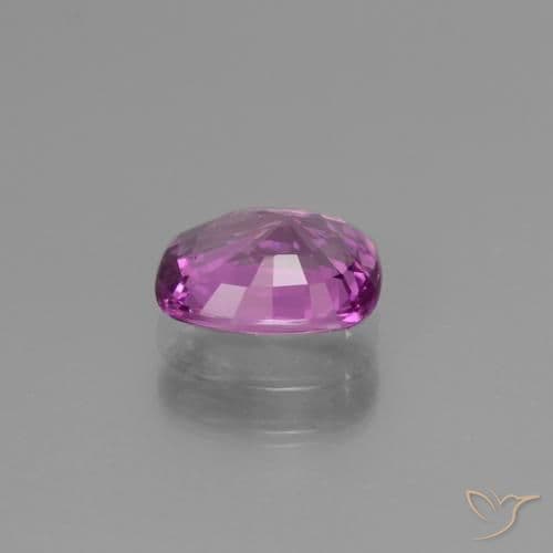 1.45ct Intense Pinkish Purple Sapphire, Cushion Cut, 7.5x6 mm