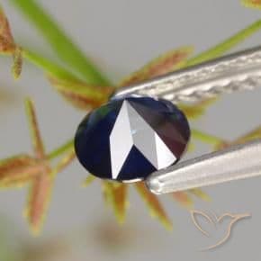 0.58ct Natural Twilight Blue Sapphire, Round Cut, 5.14 mm