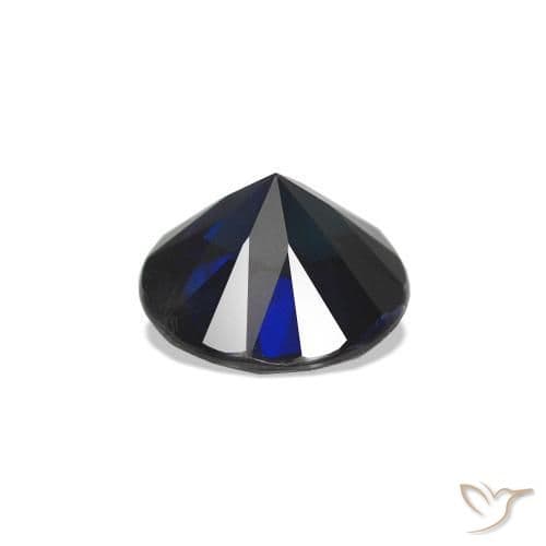 0.79ct Natural Midnight Blue Sapphire, Round Cut, 5.52 mm