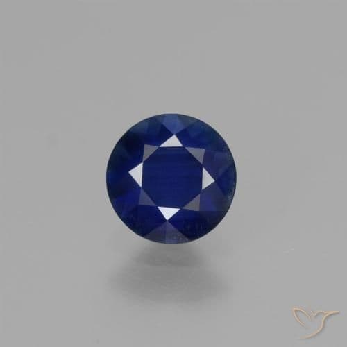0.68ct Natural Twilight Blue Sapphire, Round Cut, 5.25 mm
