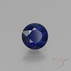 0.68ct Natural Twilight Blue Sapphire, Round Cut, 5.25 mm