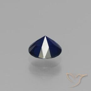 0.62ct Natural Navy Blue Sapphire, Round Cut, 5.16 mm
