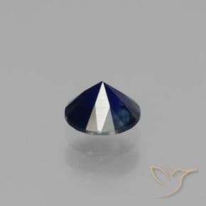 0.66ct Natural Twilight Blue Sapphire, Round Cut, 5.20 mm