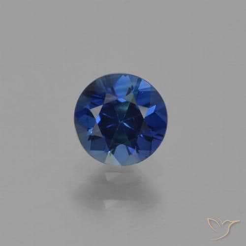 0.56ct Natural Navy Blue Sapphire, Round Cut, 4.84 mm
