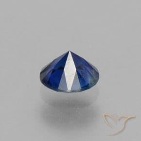 0.54ct Natural Twilight Blue Sapphire, Round Cut, 4.94 mm