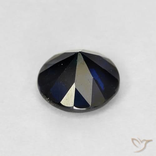 0.57ct Natural Twilight Blue Sapphire, Round Cut, 4.98 mm