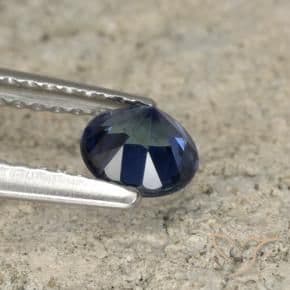 0.64ct Natural Navy Blue Sapphire, Round Cut, 5.11 mm