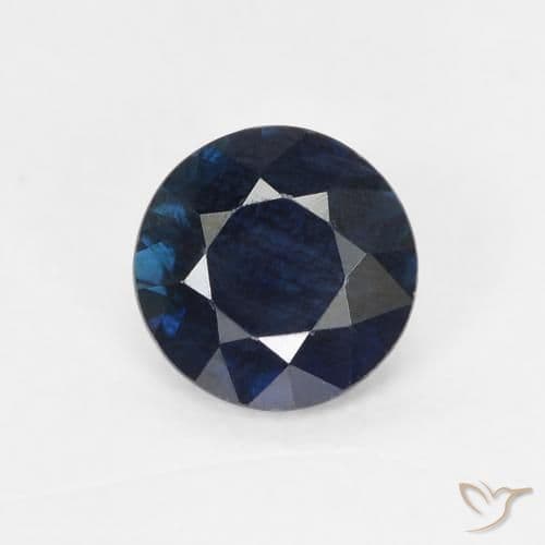 0.62ct Natural Twilight Blue Sapphire, Round Cut, 5.10 mm