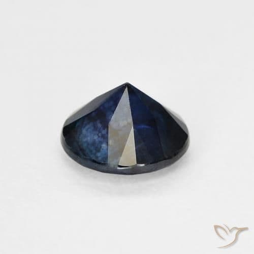 0.62ct Natural Twilight Blue Sapphire, Round Cut, 5.10 mm